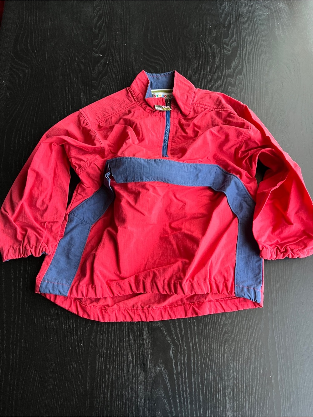 Vintage 1998 Gymboree Red Blue Anorak Pullover Jacket 100% Nylon Large 4-5 Yrs 